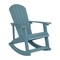 Merrick Lane Atlantic All-Weather Polyresin Adirondack Rocking Chair with Vertical Slats